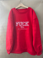 Embroidered Christmas Jumper: Rude Festive Sweatshirt