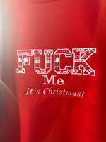 Embroidered Christmas Jumper: Rude Festive Sweatshirt