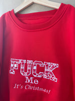Embroidered Christmas Jumper: Rude Festive Sweatshirt