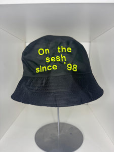 Funny 'On The Sesh Since '98' Bucket Hat - 90s Rave Neon Embroidery