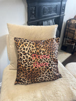 Drama Queen Leopard Print Cushion – Sassy Embroidered Throw Pillow – Bold Home Décor Gift