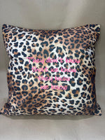 Friends TV Show Pillow: Embroidered Leopard Print Cushion