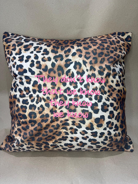 Friends TV Show Pillow: Embroidered Leopard Print Cushion